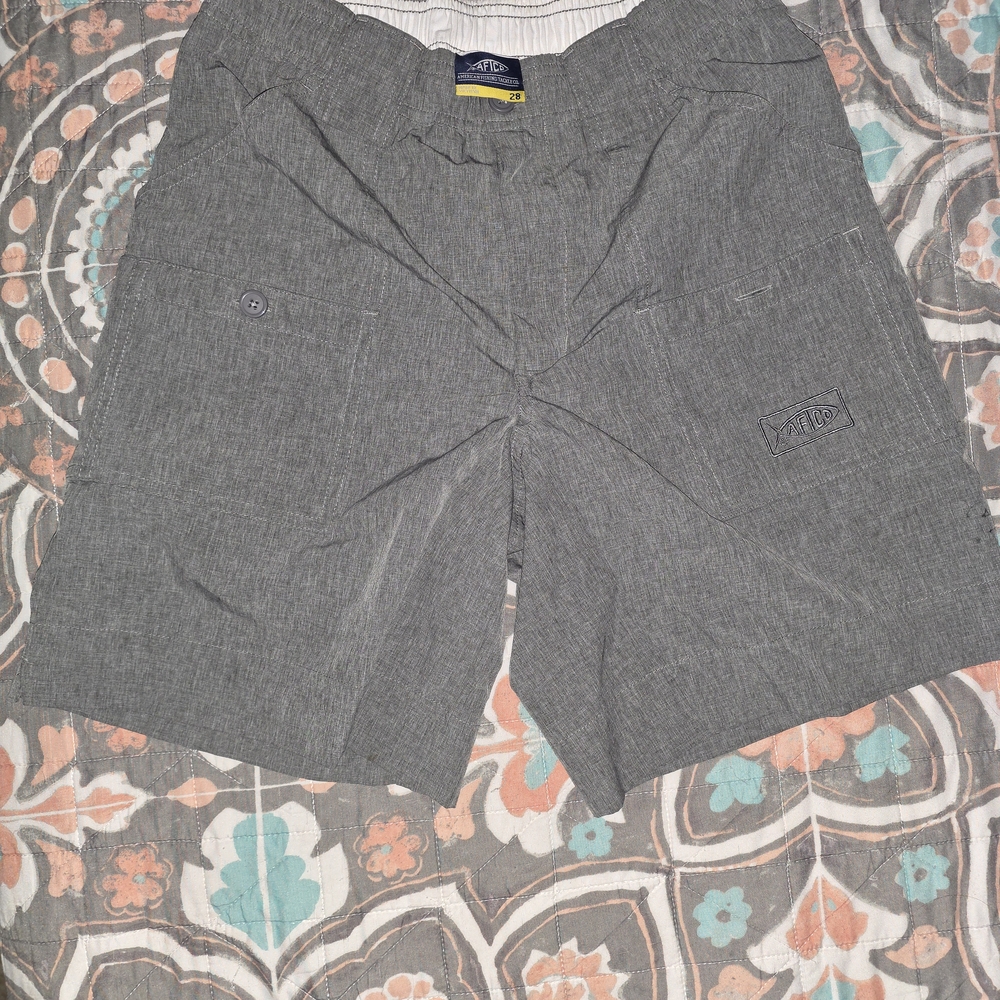 AFTCO Gray Cargo Shorts for Men